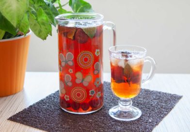 чай с клубникой и базиликом