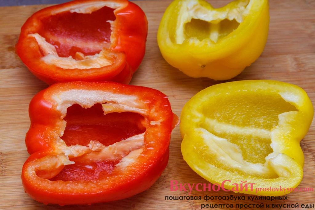 удаляю семена из перцев