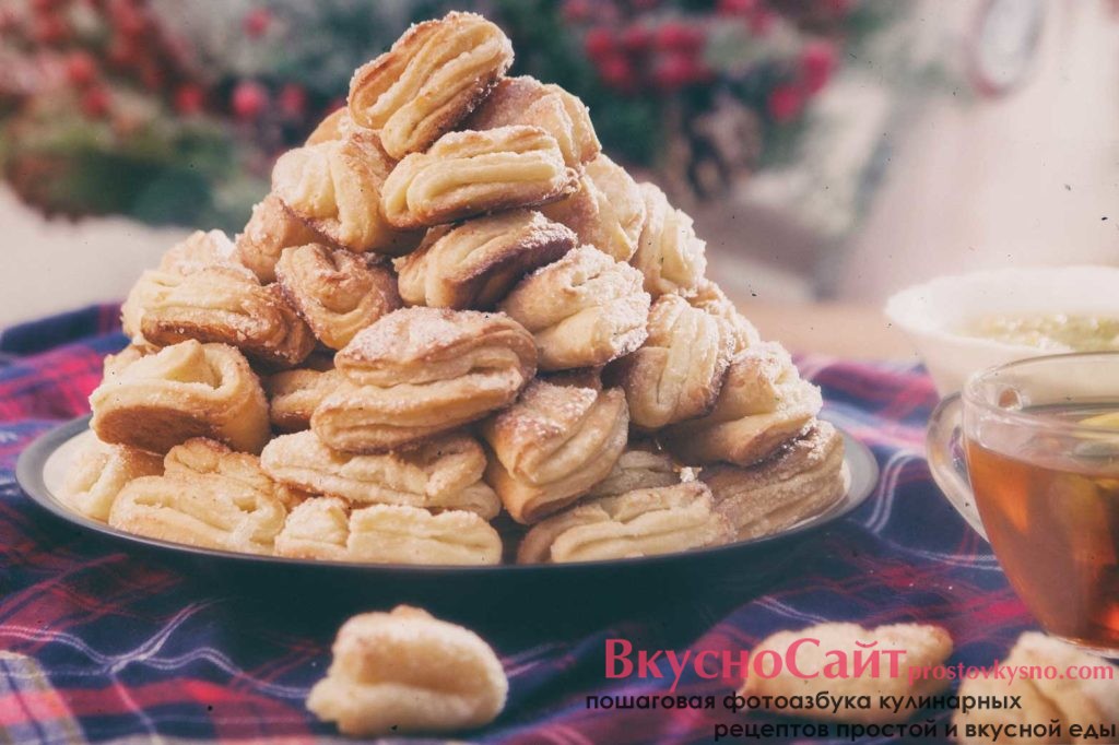 простой рецепт с фото приготовления домашнего творожного печенья гусиные лапки