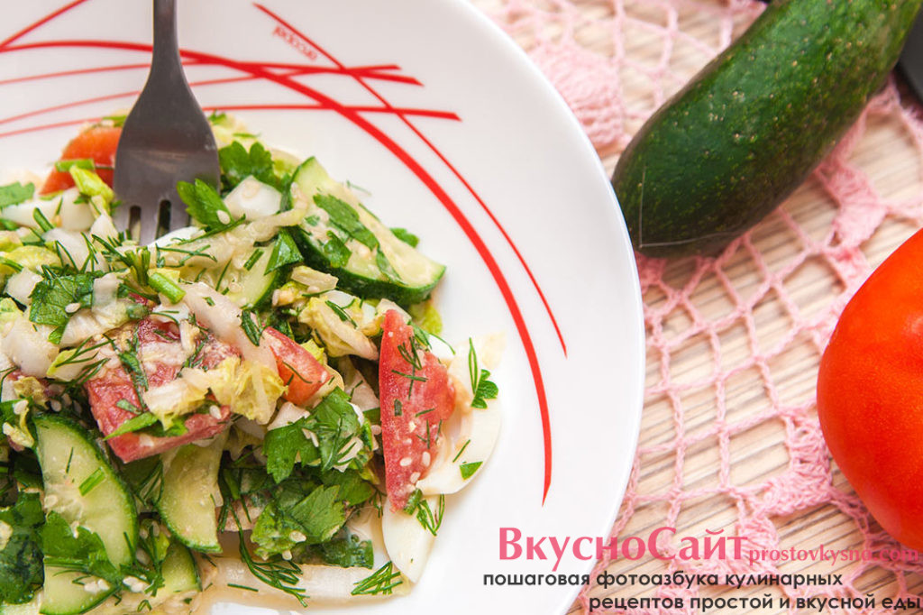 пошаговый рецепт салата из пекинской капусты в кисло-сладко-остром соусе