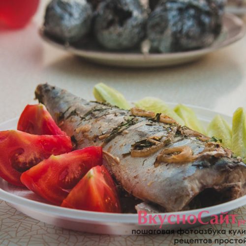скумбрия на мангале в фольге