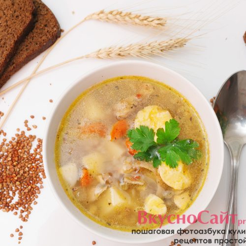 простой рецепт гречневого супа с курицей