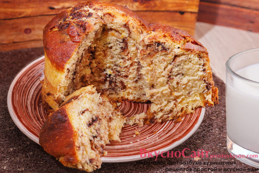 Итальянский кулич – панеттоне с шоколадом невероятно вкусный