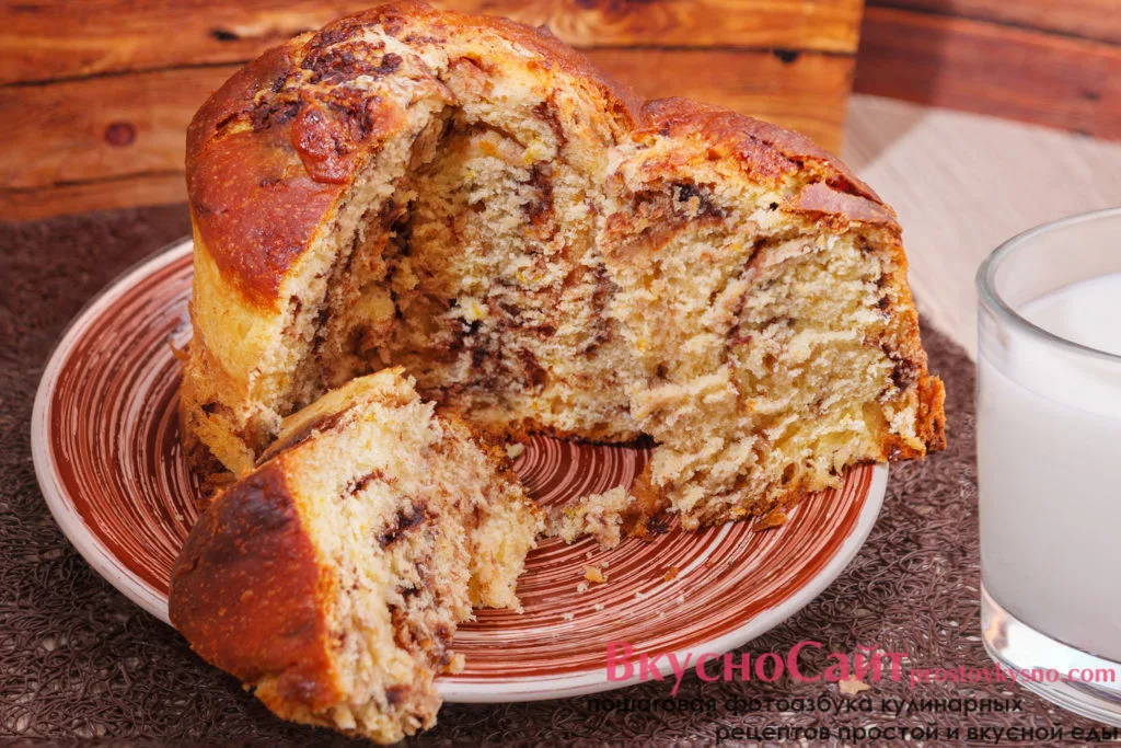 Итальянский кулич – панеттоне с шоколадом невероятно вкусный