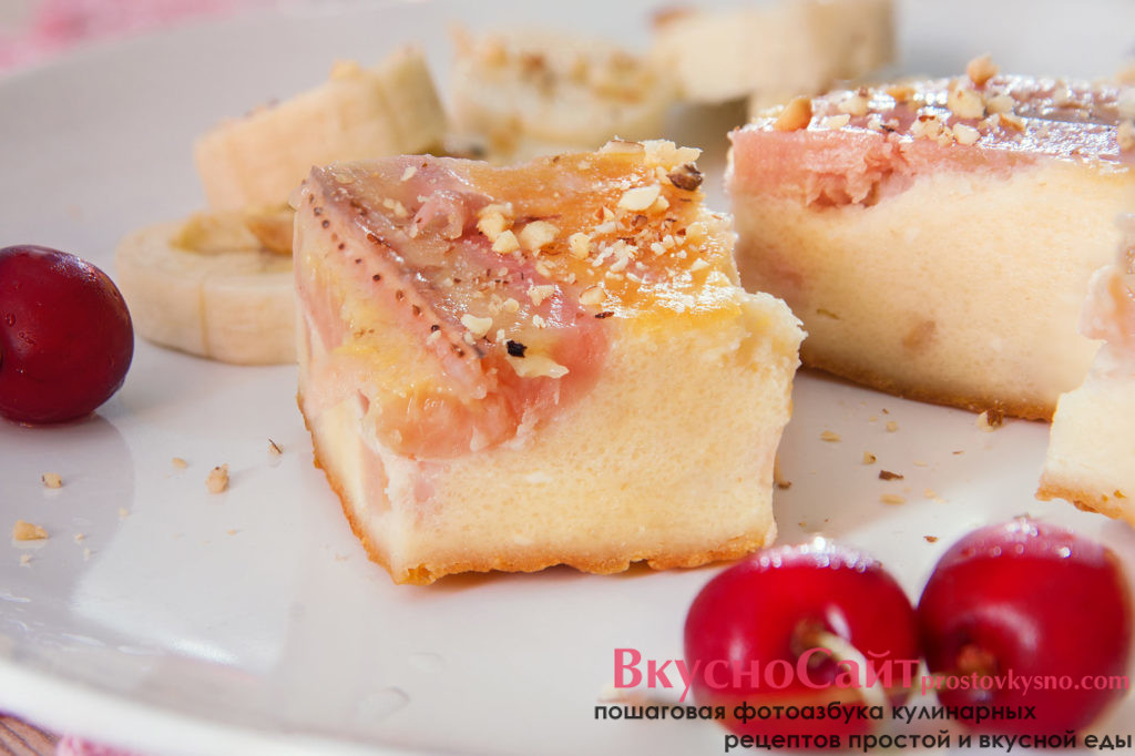 сырная запеканка с бананом