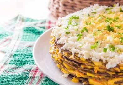 Печеночный торт из говяжьей печени