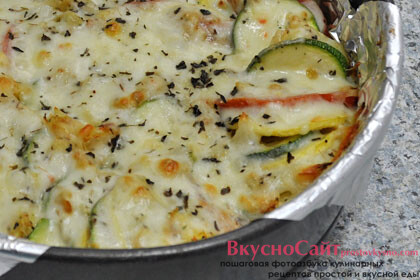 продолжаю запекать еще 15 минут, пока овощи не станут мягкими