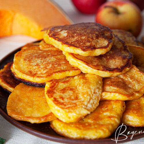 Оладьи из тыквы и яблок