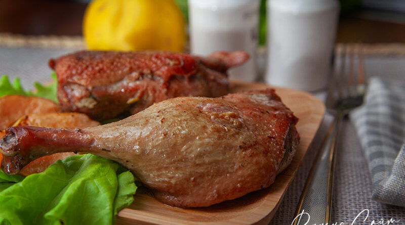 Утка с айвой в духовке